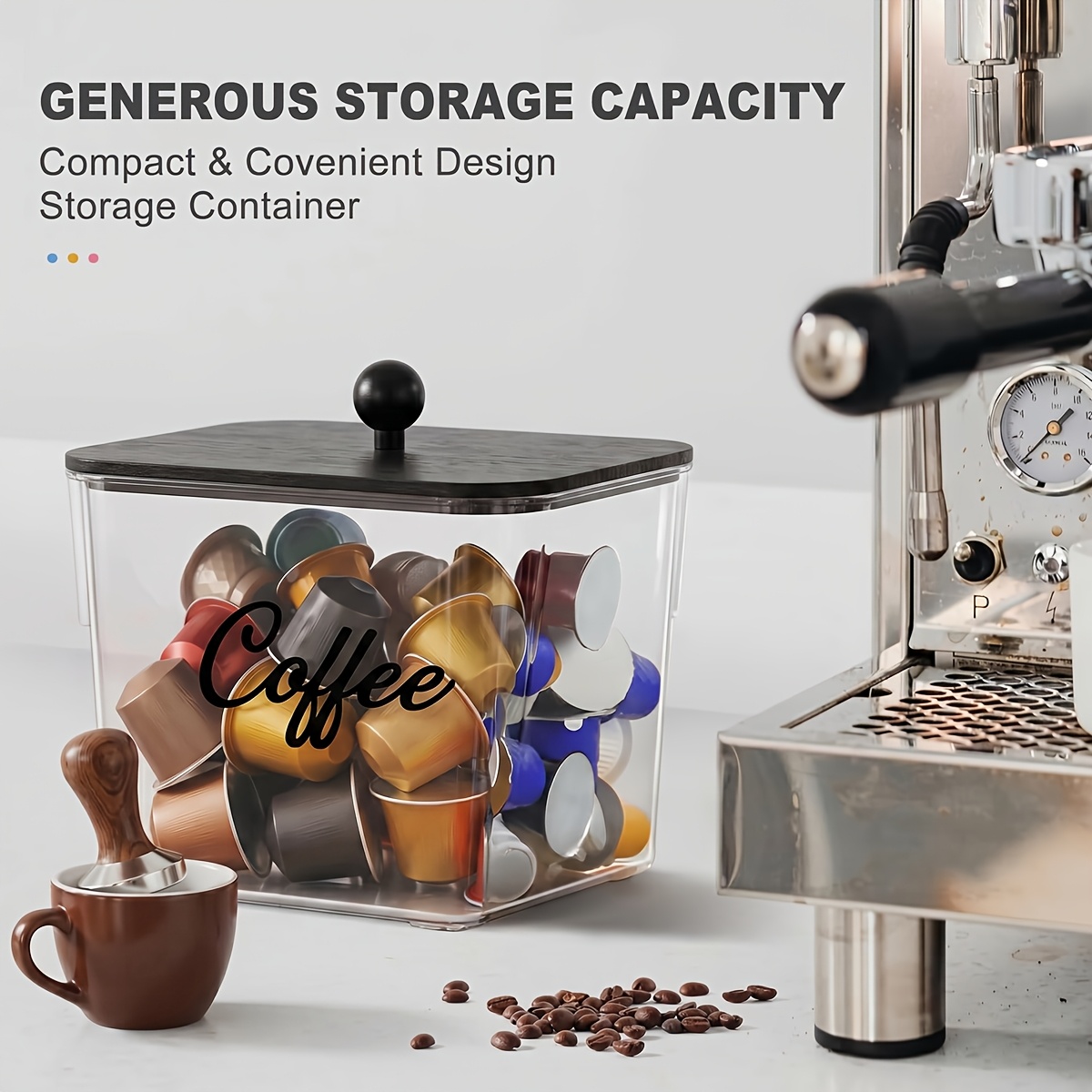 Kapaklı Kahve Kapsülü Tutucu P - Coffee Equipment Organizer incelemesi ve fiyatı