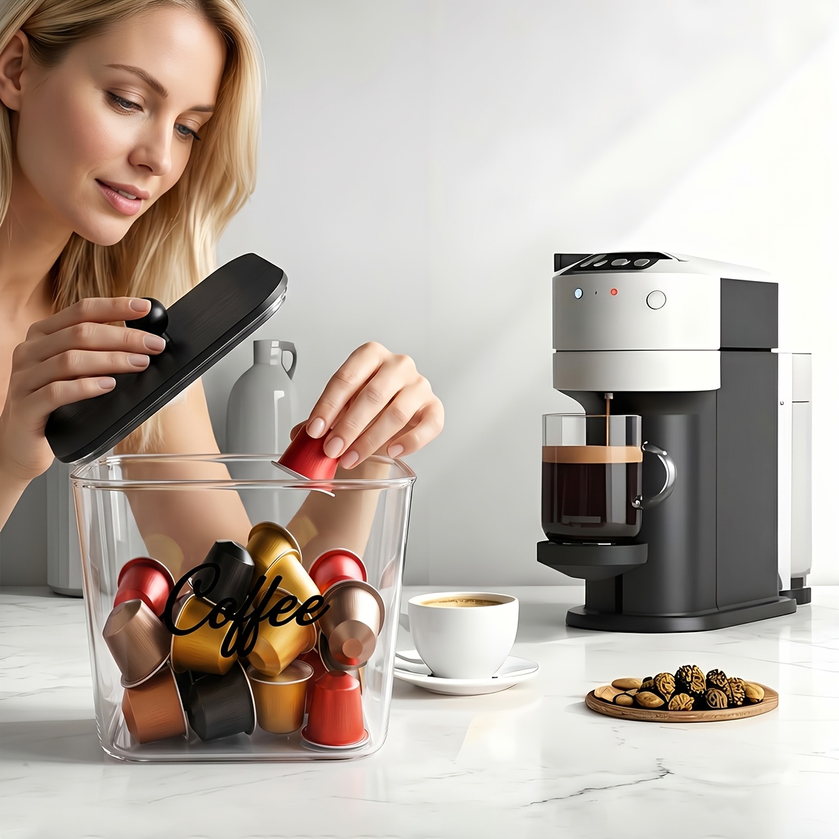 Kapaklı Kahve Kapsülü Tutucu P - Coffee Equipment Organizer incelemesi ve fiyatı