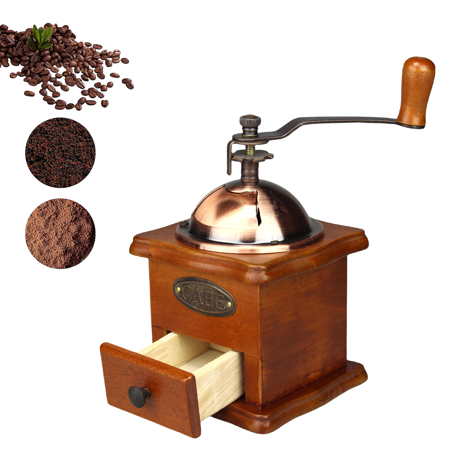 Antik manuel kahve değirmeni e - Coffee Equipment Grinder incelemesi ve fiyatı