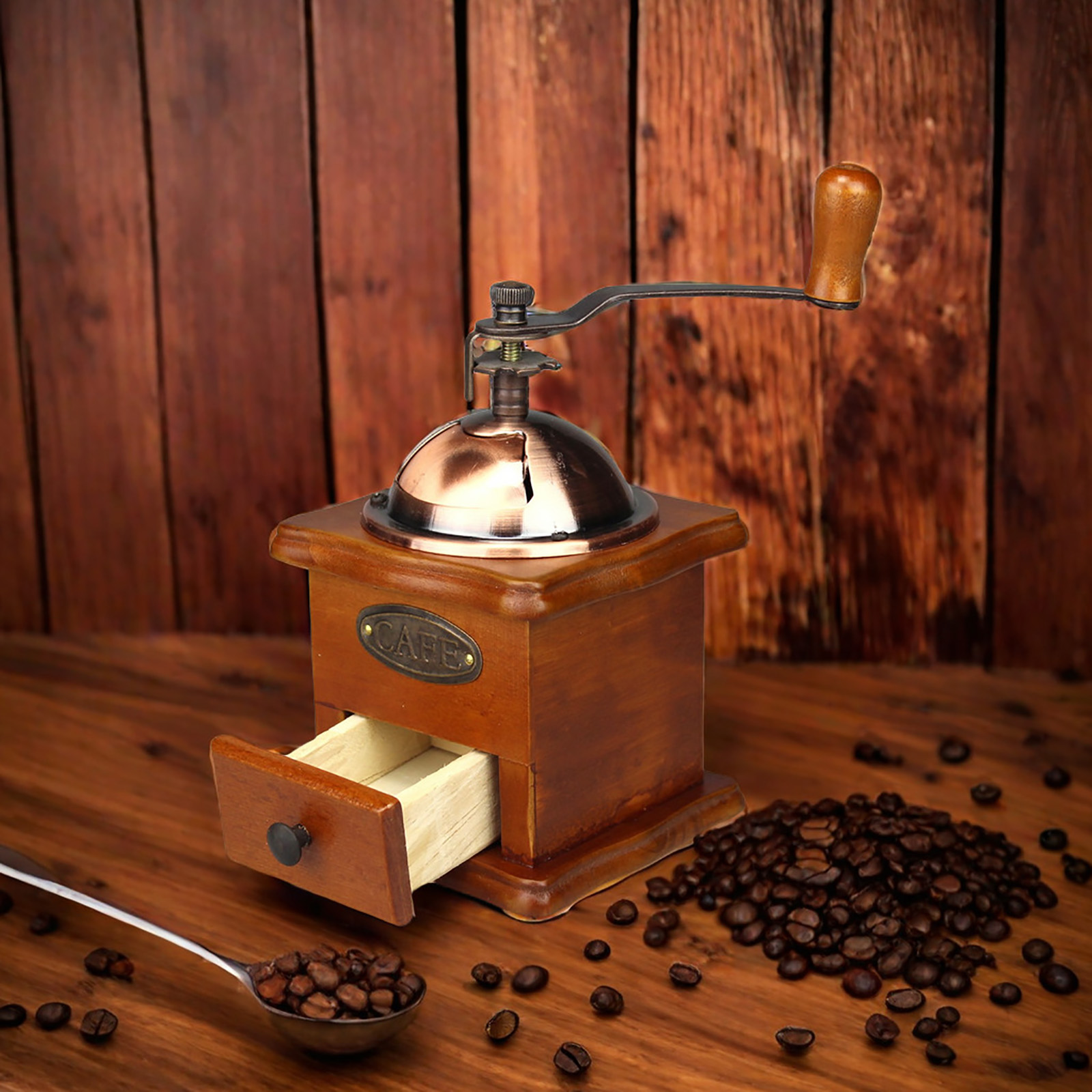 Antik manuel kahve değirmeni e - Coffee Equipment Grinder incelemesi ve fiyatı